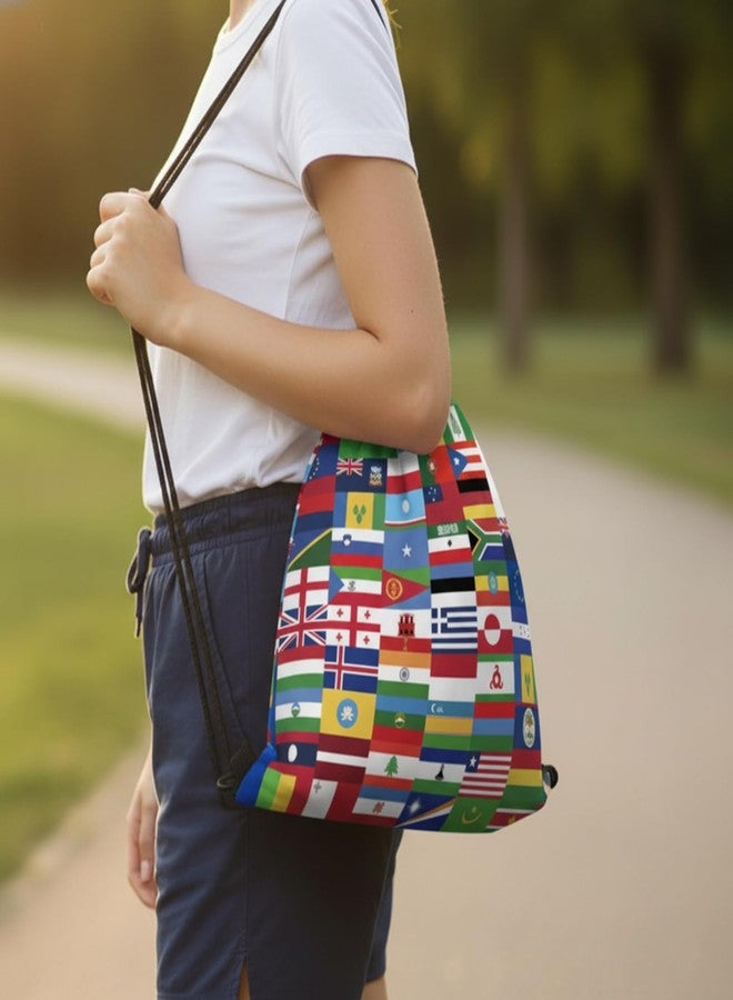Zeptrix World Cup Drawstring Bag 2026 Soccer Merchandise,International Flags Football Decorations Accessories Great Gifts for Fans,Multicultural Travel Gym String Bag for World Cup Events, Sports & Daily Use - Image 5